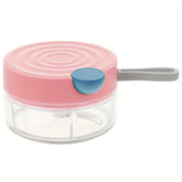 Manual Pull Cord Garlic Chopper Mincer Slicer