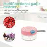 Manual Pull Cord Garlic Chopper Mincer Slicer