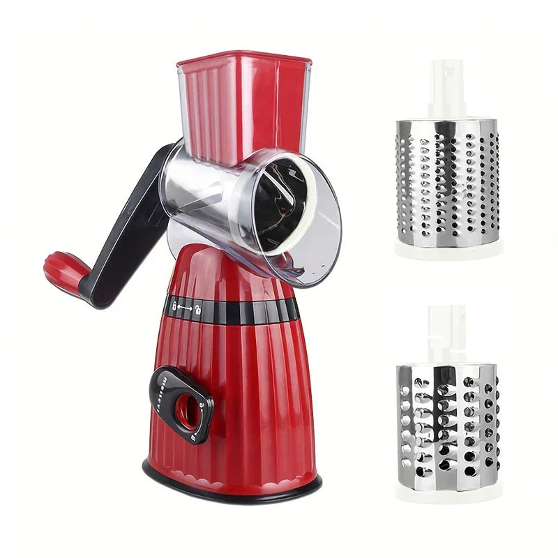 Manual Rotary Drum Grater Vegetable Slicer Shredder