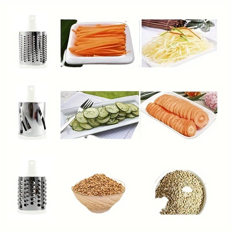 Manual Rotary Drum Grater Vegetable Slicer Shredder