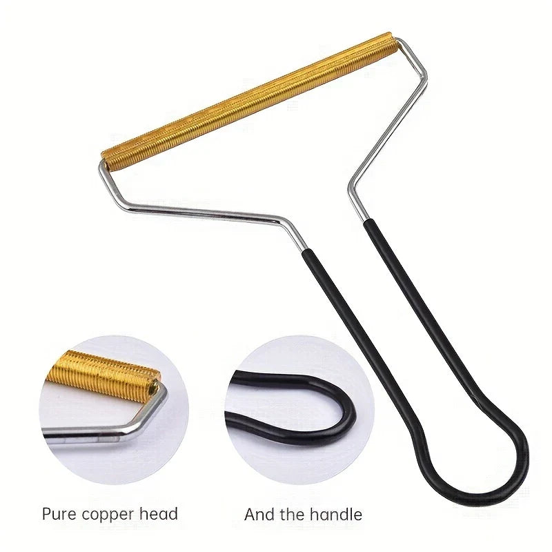 Manual sweater comb fabric shaver pilling remover on a sweater