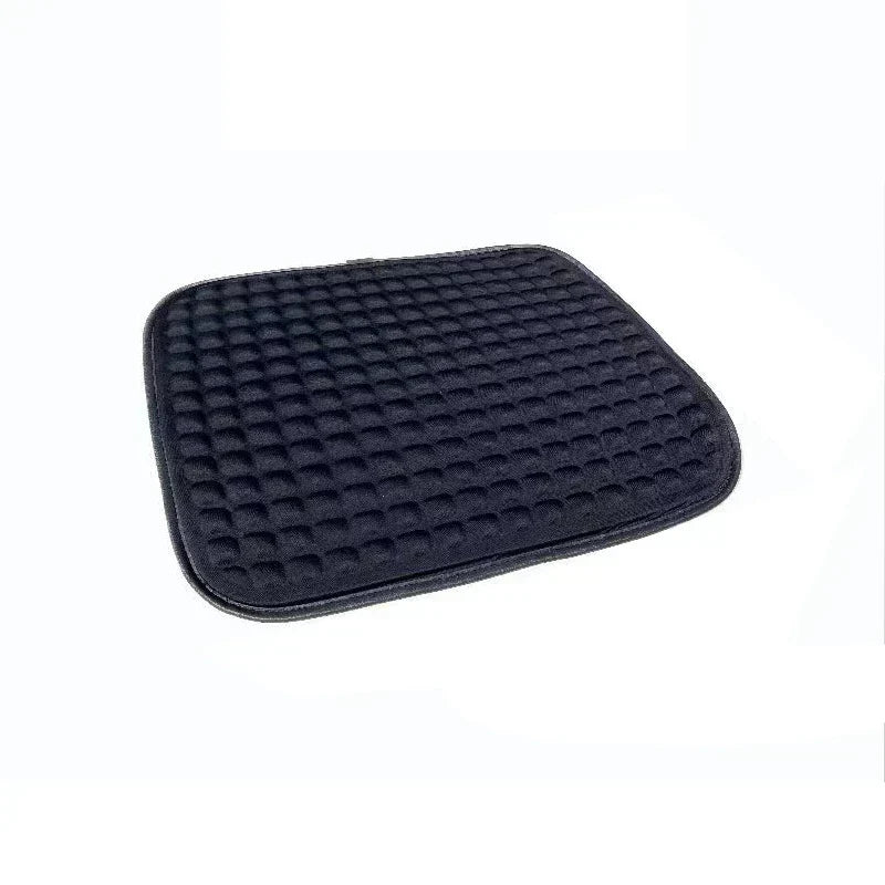 Memory Foam Car Seat Cushion - Angled view of black textured seat pad showing contoured edge