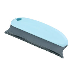 Dusting Brush - Cleaning brush with light blue plastic handle, dark gray serrated edge, and hanging hole