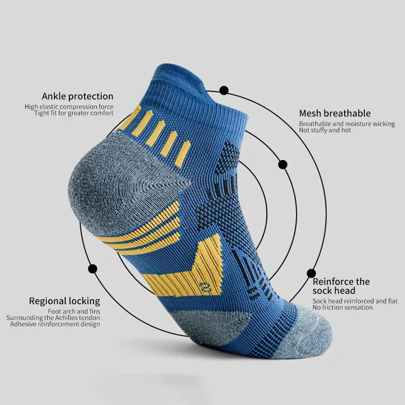 Mid Calf Terry Cloth Athletic Sports Socks Cushioned