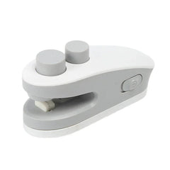 Heat Sealer Mini - Two-tone gray and white compact bag sealer with two top control buttons and side power switch