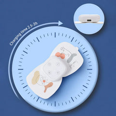 Adhesive Hook Loop Dots Stickers - Rechargeable TENS massage pad with USB-C charging port shown over a clock graphic indicating 2.5-3 hour charge time