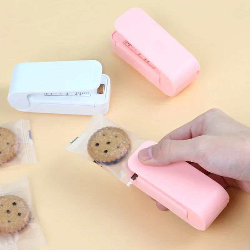 Compact heat sealer mini on a kitchen counter