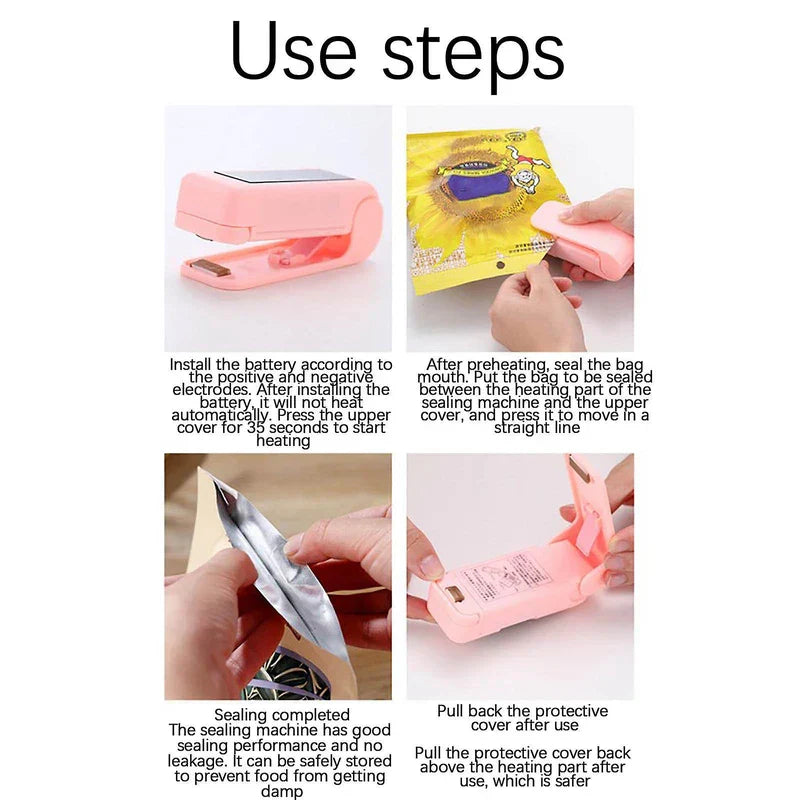 Portable bag heat sealer machine with protective cover
