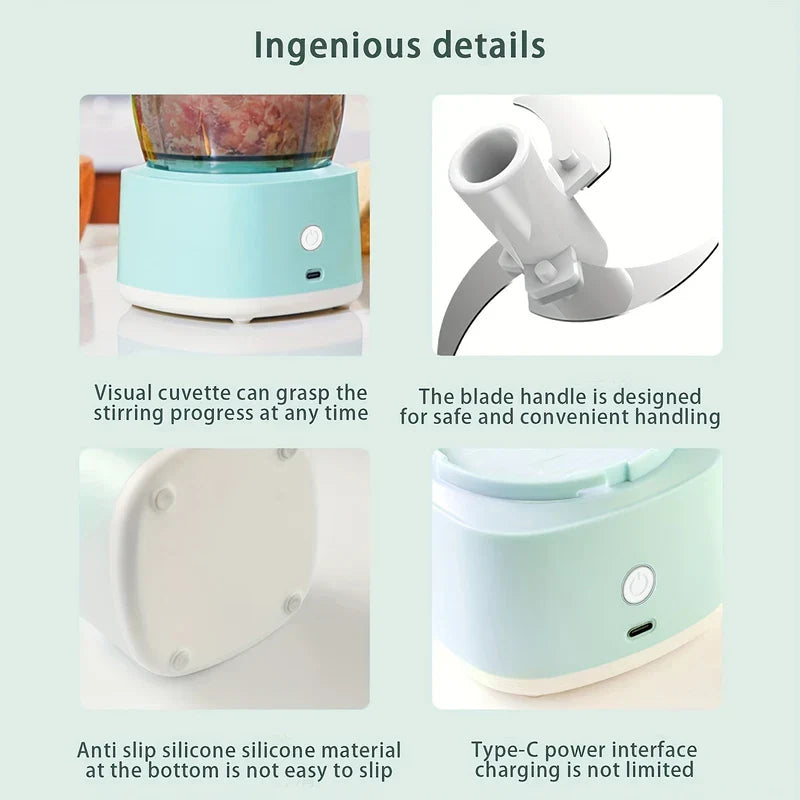 Mini Electric Food Processor Chopper Grinder