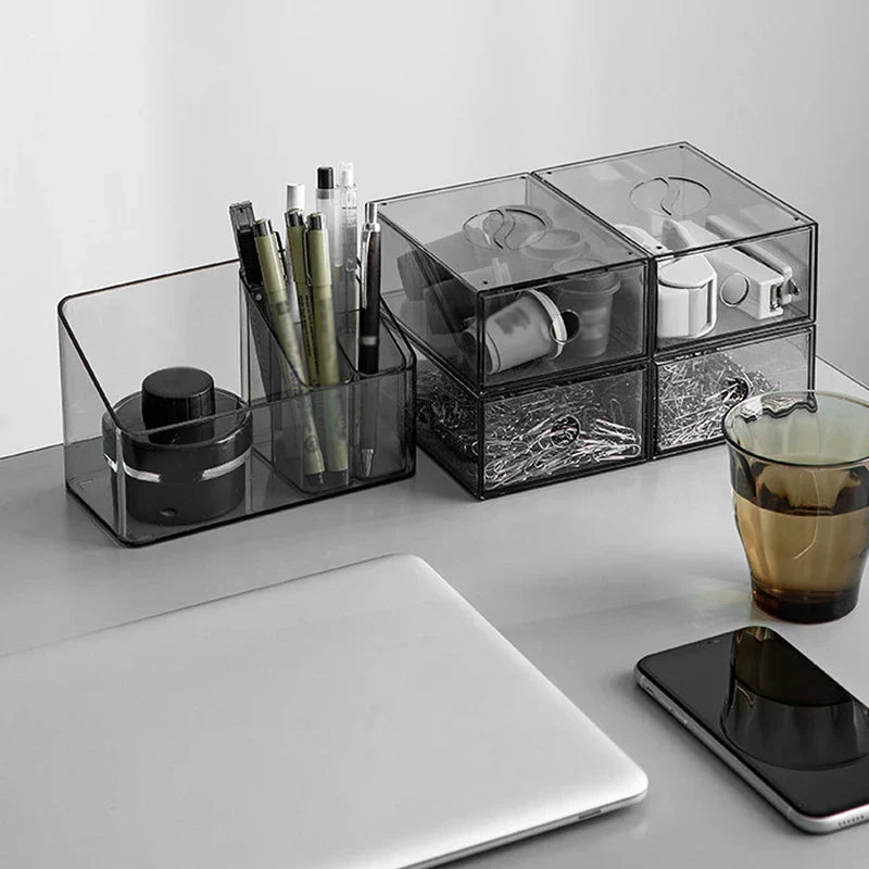 Mirrored Glass Storage Organizer Box on a shelf