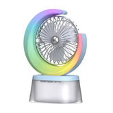 Misting Fan With Colorful Led Light Portable
