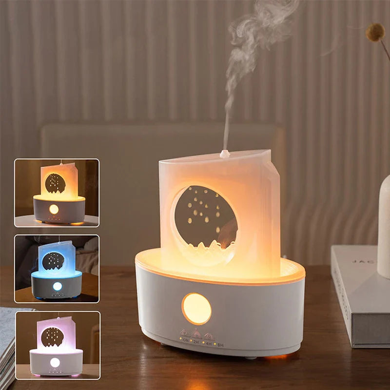 Humidifier diffuser in a modern living room