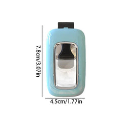 Wearable Mosquito Repellent - Light blue key fob cover with transparent viewing window, showing 7.8cm height and 4.5cm width dimensions on white background