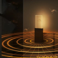 Mosquito Repellent Night Light - Functional demonstration of the device showing effective coverage range with flying pests kept outside the active zone