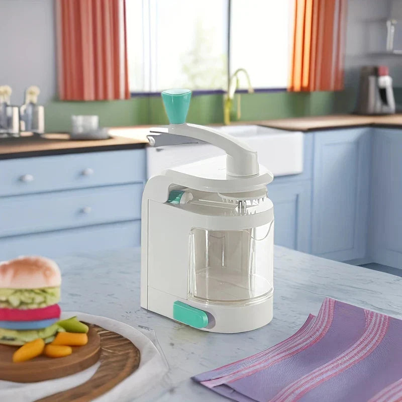 Vegetable spiralizer slicer creating fresh veggie noodles