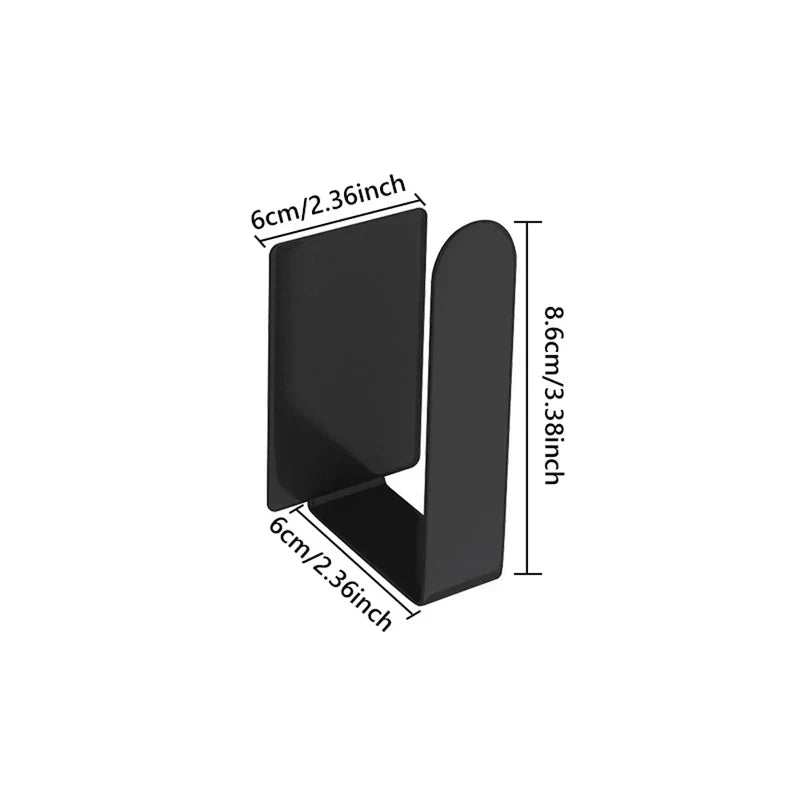 Pot Lid Holder - Black U-shaped wall-mounted bracket with labeled dimensions: 6cm by 6cm base, 8.6cm height