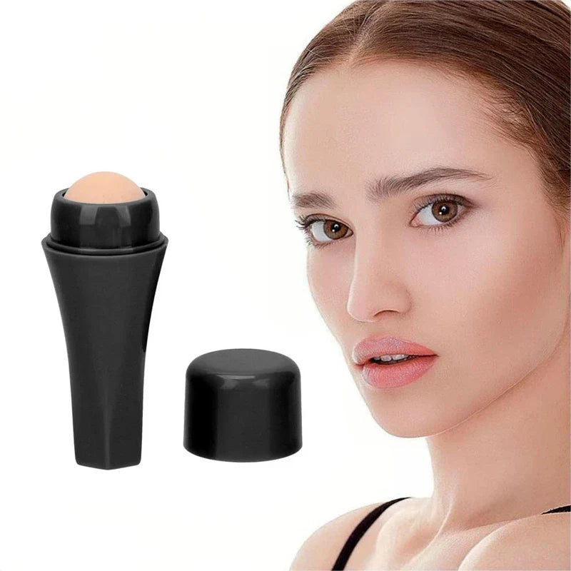 Handheld facial extraction skin tool in use