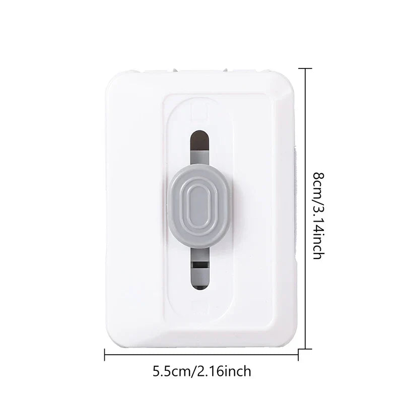 Car Cleaning Brush Kit - Rectangular white and grey sliding cleaning tool, shown from front with size dimensions marked in centimeters and inches.