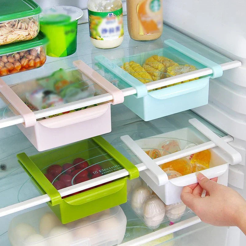 Open storage box organizer showing interior compartments