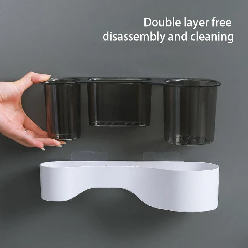 Multifunctional storage shelf organizer rack in a utility area