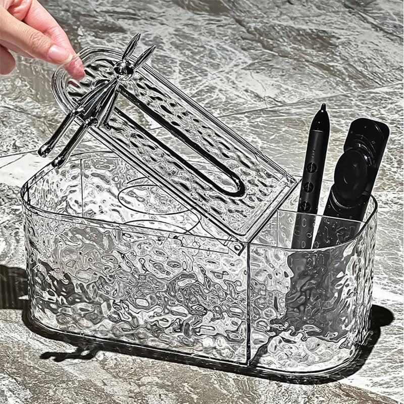 Multifunctional Tissue Box Holder Organizer Storage