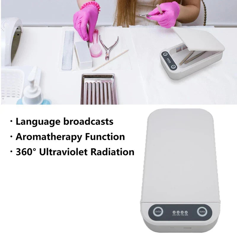 Compact UV light sanitizer for home use