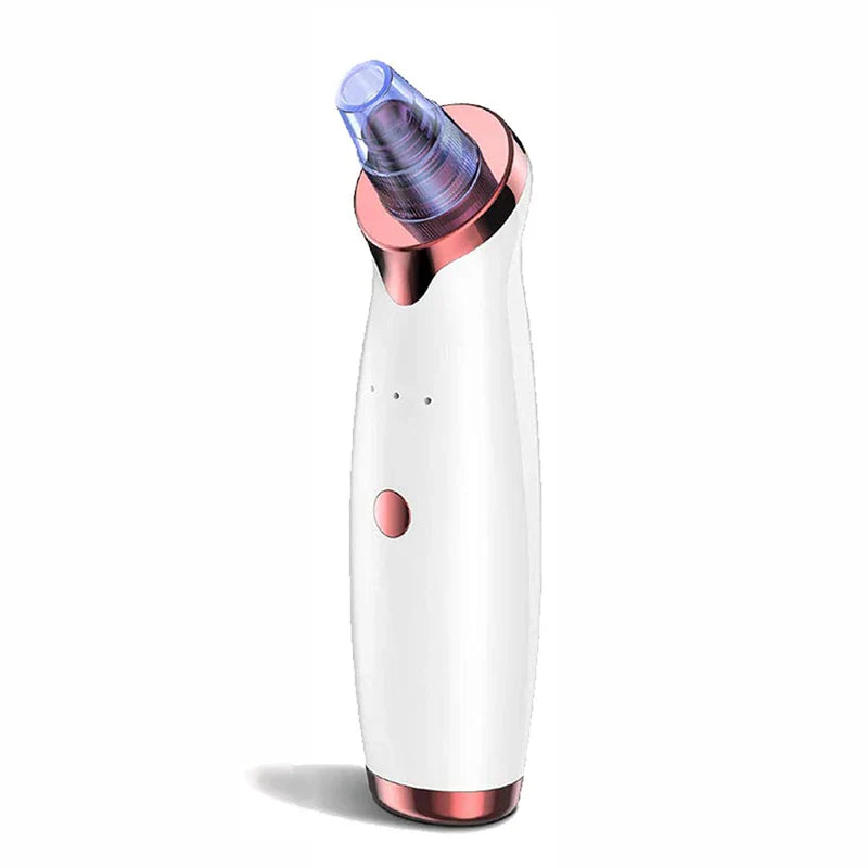 Ultrasonic Jewelry Cleaner - White and rose gold handheld device with clear translucent tip, shown upright against a plain white background