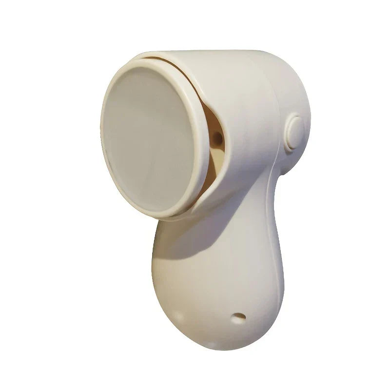 Callus Remover - Front angled view of off-white ergonomic handheld nano glass skin care tool