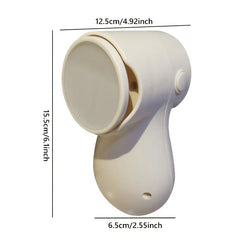 Callus Remover - White handheld hair removal/skin smoothing tool, with dimensions marked in cm and inches against white background