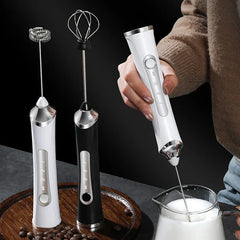 New #3 Electric Milk Frother Whisk (Dual Head)