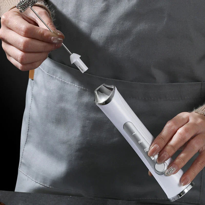 New #3 Electric Milk Frother Whisk (Dual Head)