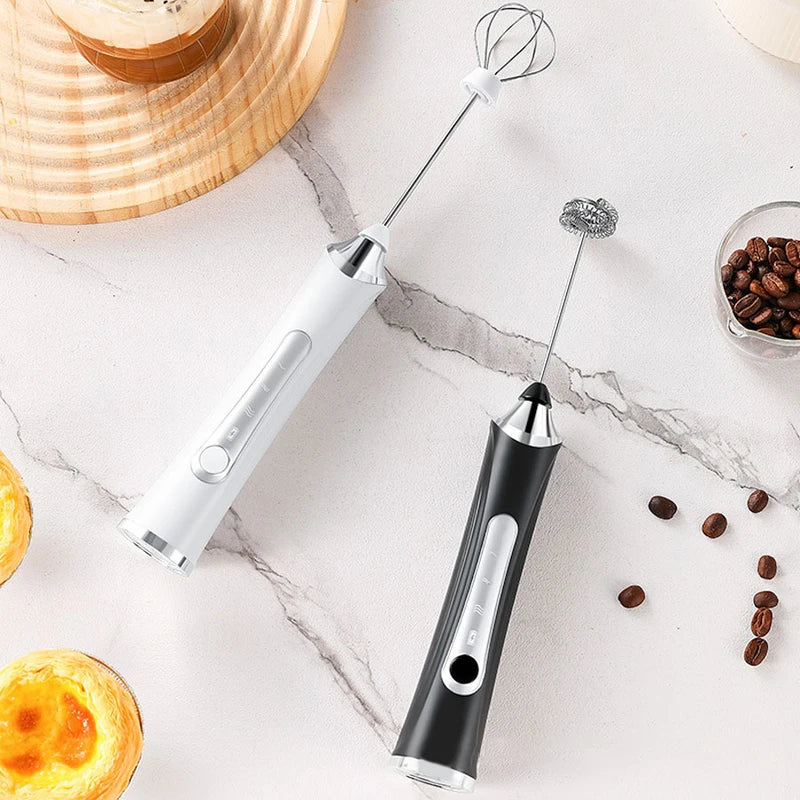 New #3 Electric Milk Frother Whisk (Dual Head)