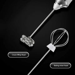 New #3 Electric Milk Frother Whisk (Dual Head)