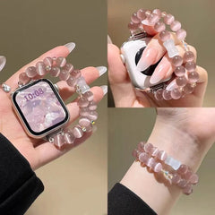 Serenity Band: Pink Cat's Eye Crystal for Apple Watch - New HomeGoods
