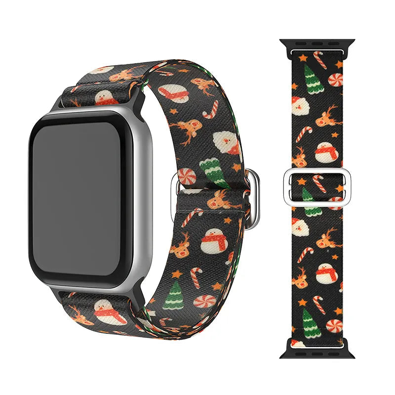 Festive Charm: Holiday Christmas Band for Apple Watch New Home Goods