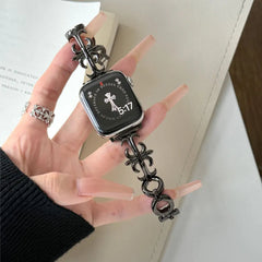 "Rebel's Heart" Gothic Cross Leather Band for Apple Watch - New HomeGoods