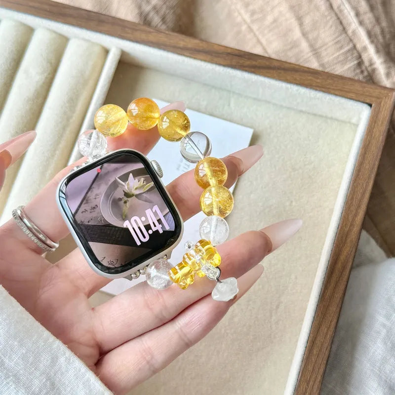 Stardust Band: Candy Crystal Beaded Strap for Apple Watch New Home Goods