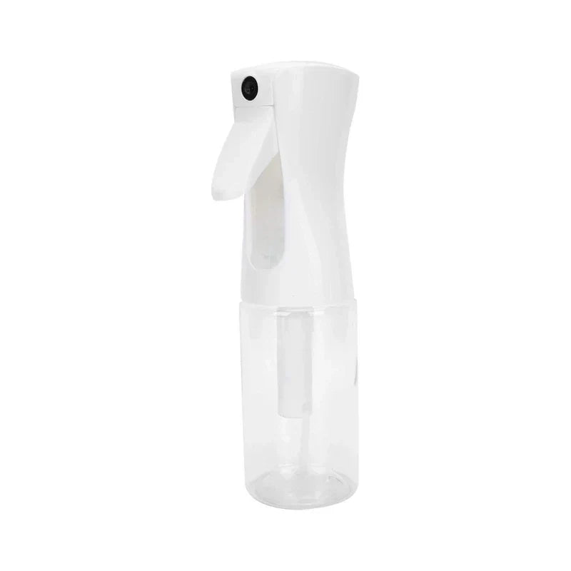 Oil Sprayer - White and clear 200ml spray bottle with trigger nozzle, front angle view