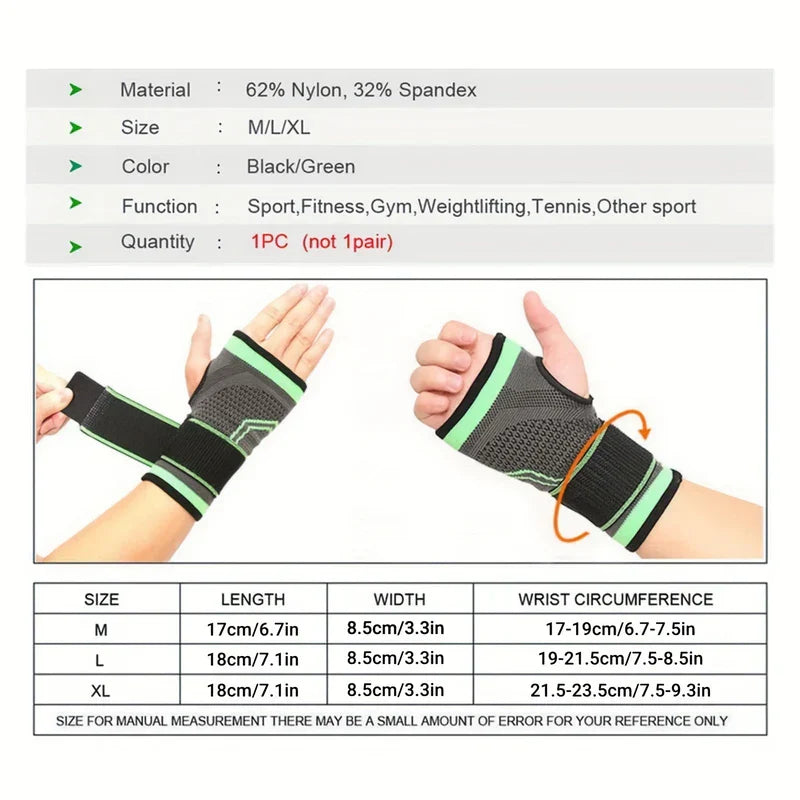 Padded Weightlifting Workout Gloves Palm Protection - Product specification and sizing chart with material, size, and measurement details