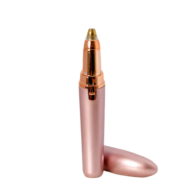 detailtrimmer - Roségoldener Stift-Friseur in Stiftform mit passender Kappe daneben