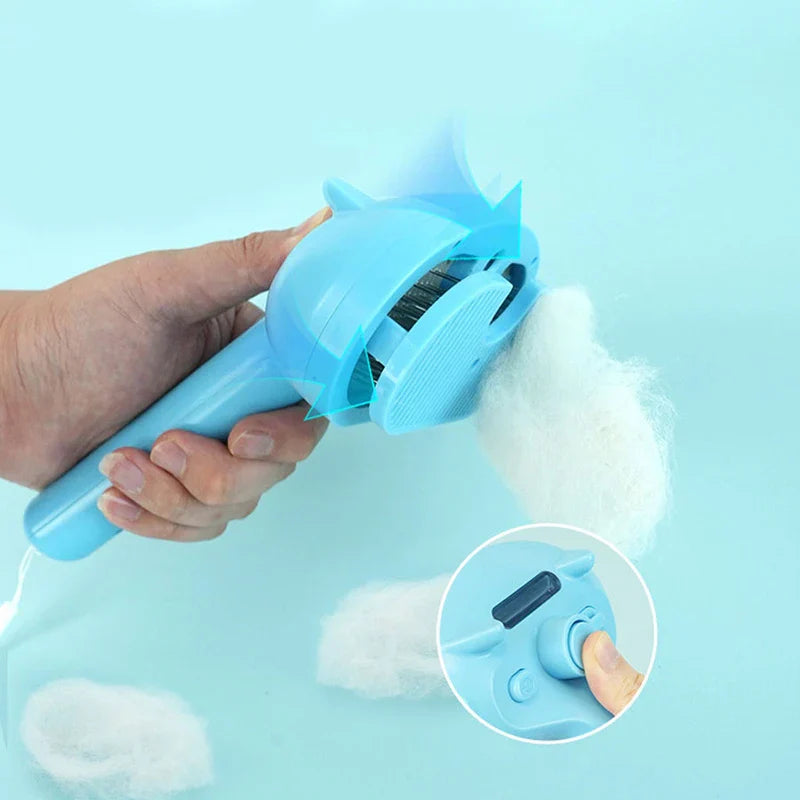 Pet blue light spray grooming comb brush