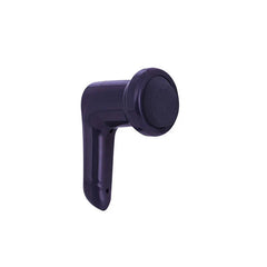 Flea Pet Comb - Deep purple L-shaped handheld massager with a black round massage head on white background