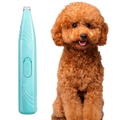 Pet hair trimmer in use on a dog's coat