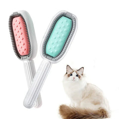 Pet hair remover brush with handle