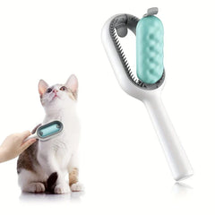 Pet hair remover brush on fabric