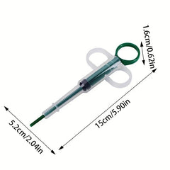 Pet pill popper syringe feeder tool with liquid medication