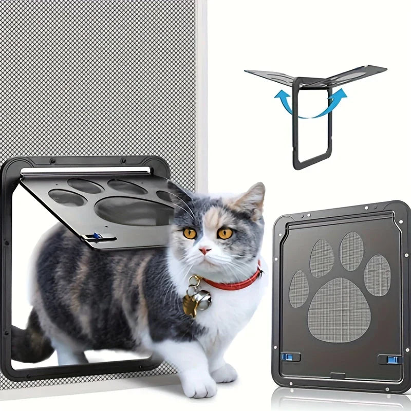 Pet Screen Door with Lock