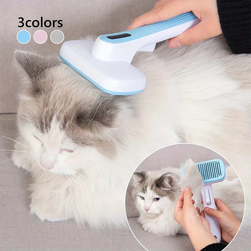 Undercoat grooming rake tool with handle