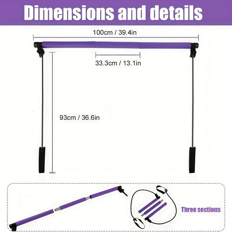Pilates Bar Kit with Resistance Bands
