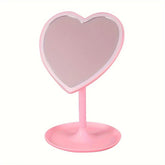 Pink Heart Shaped LED Vanity Makeup Mirror